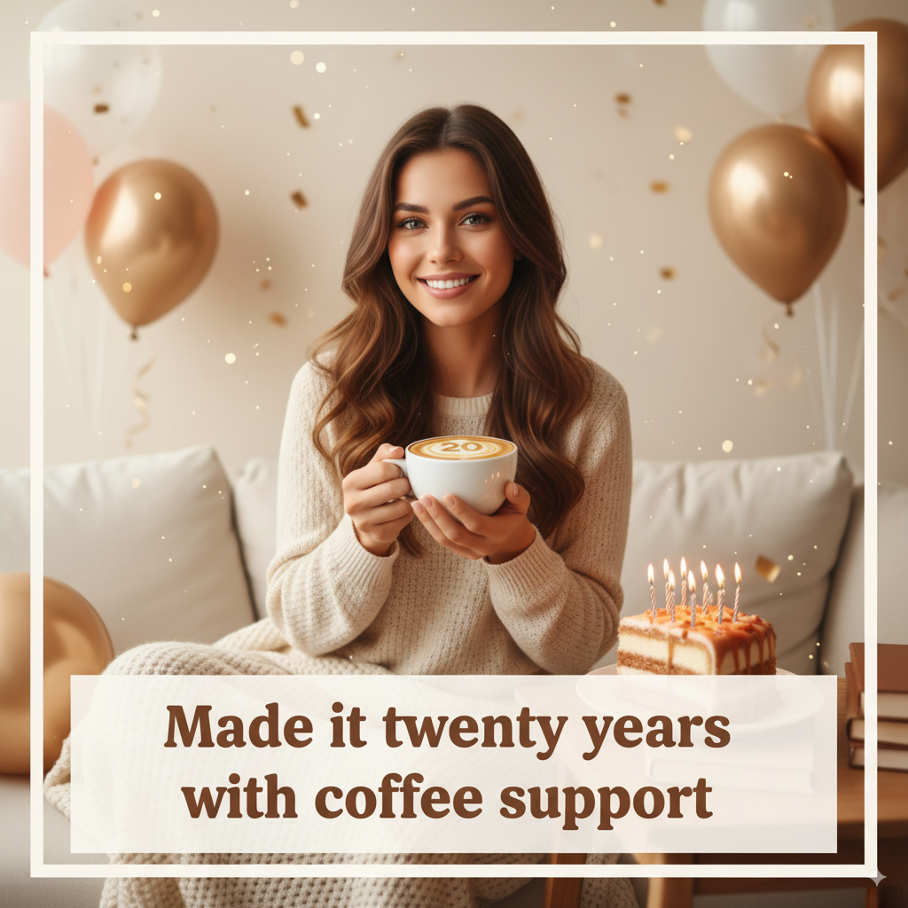 Coffee captions for 20th birthday