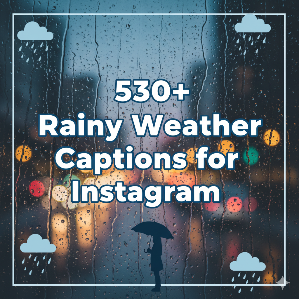 Rainy weather captions