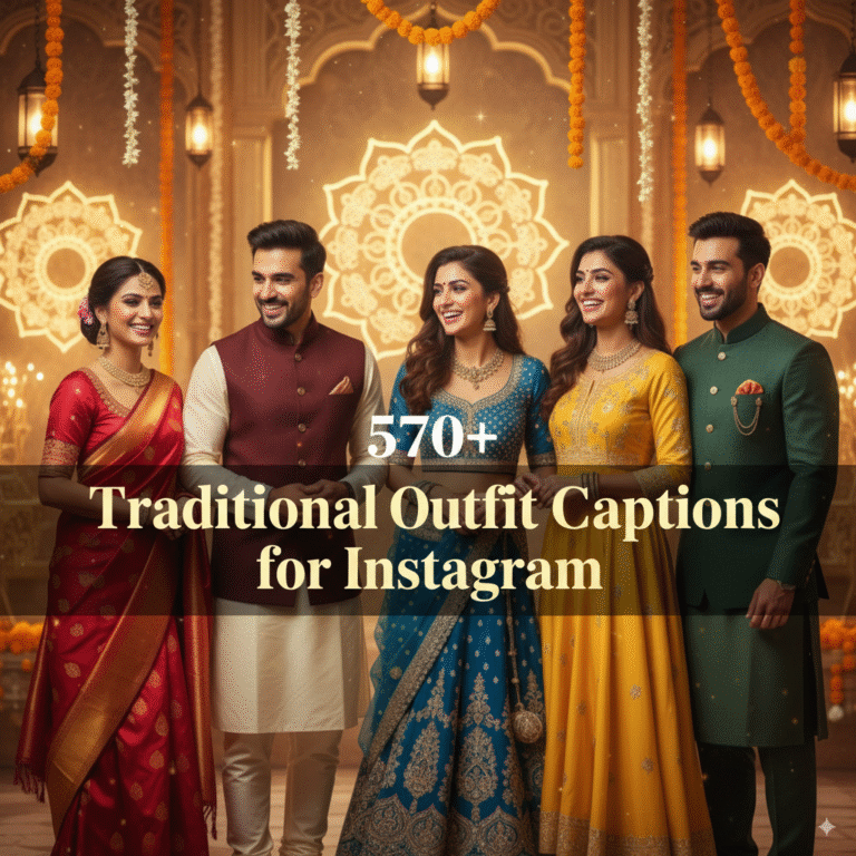 Traditional outfit captions