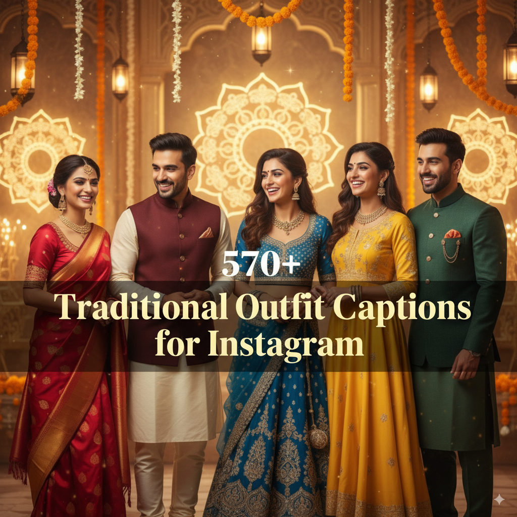 Traditional outfit captions