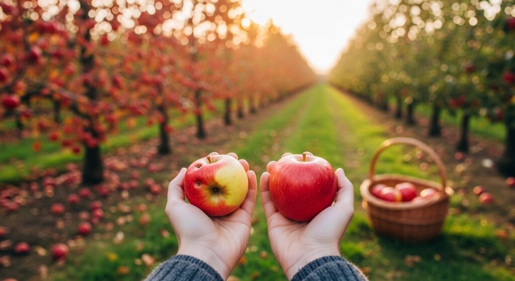 Funny apple picking captions