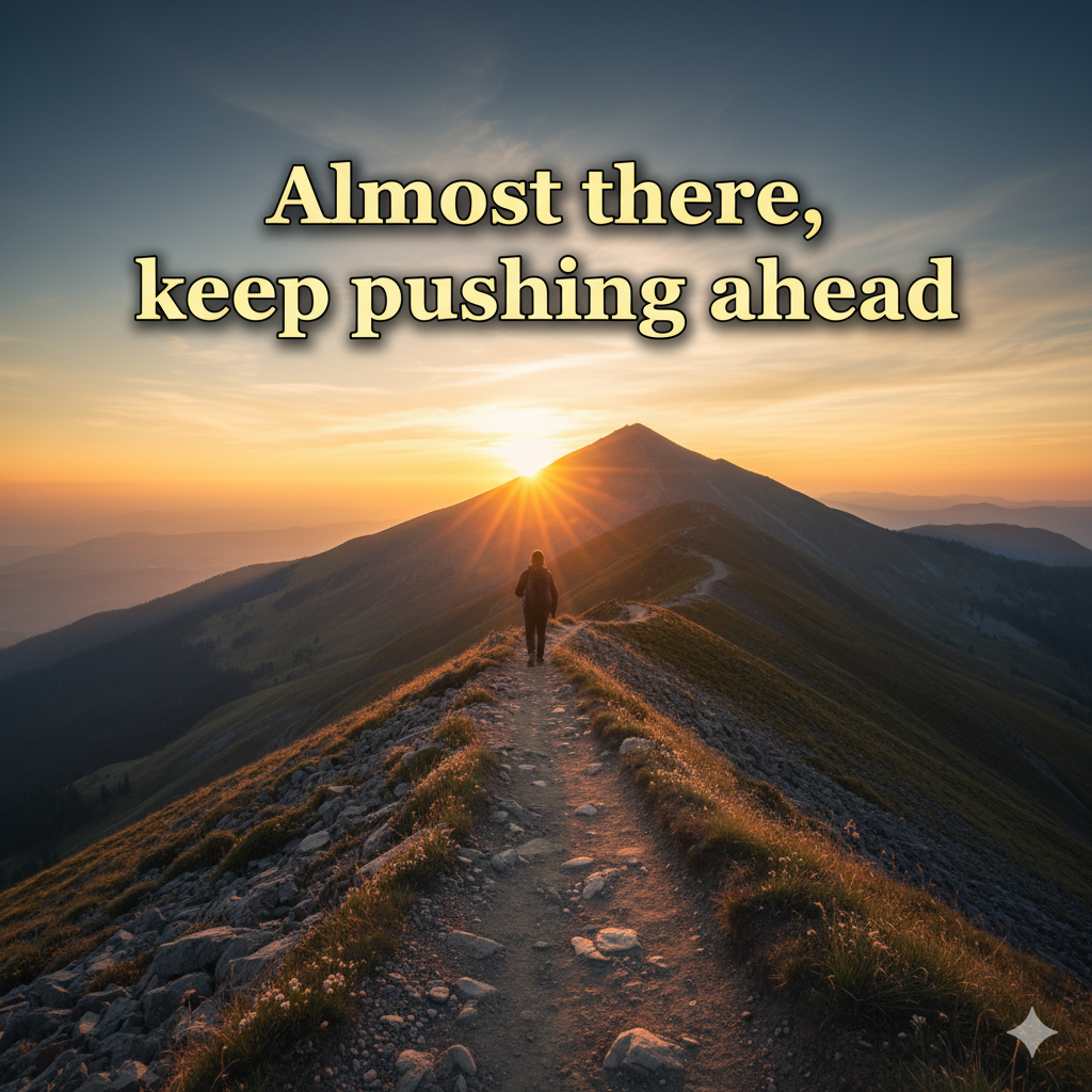 Keep pushing ahead