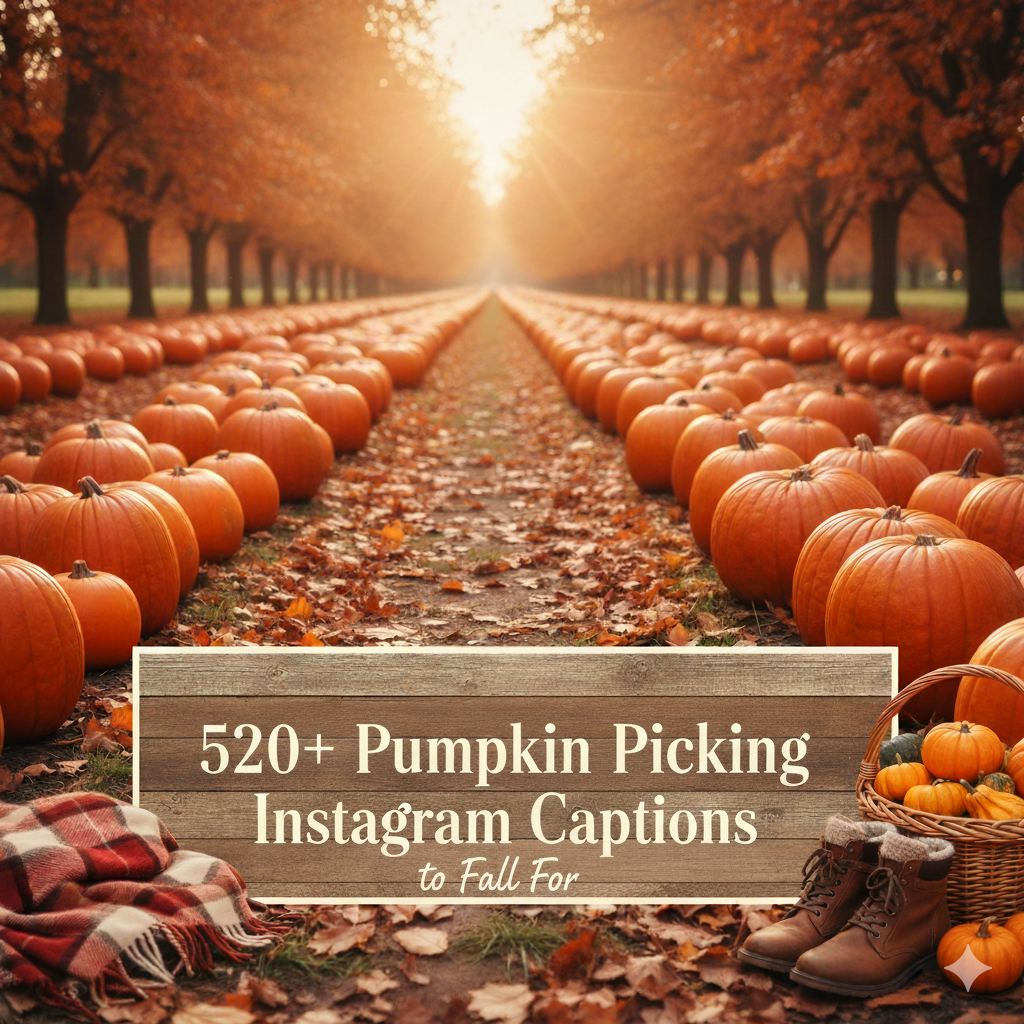 Pumpkin picking captions