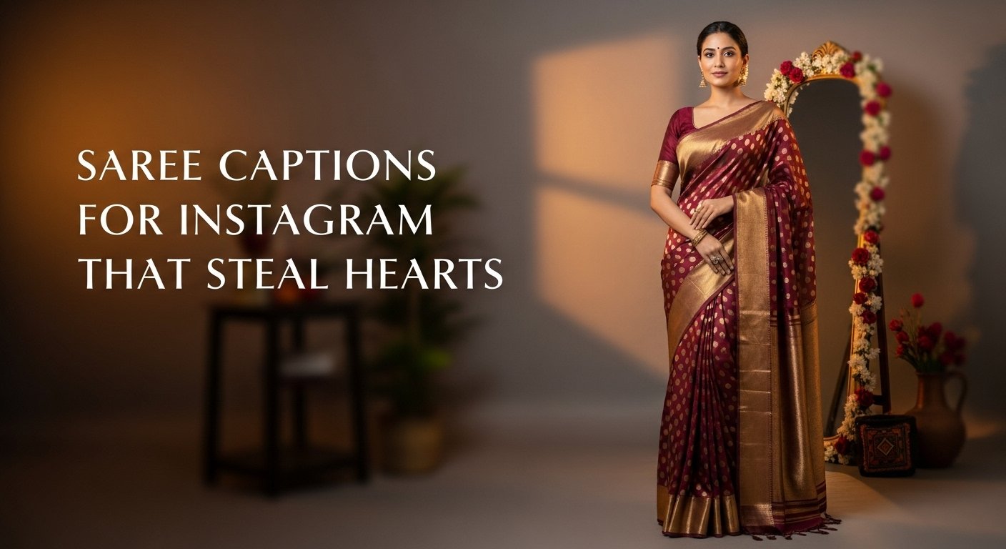 Saree Captions