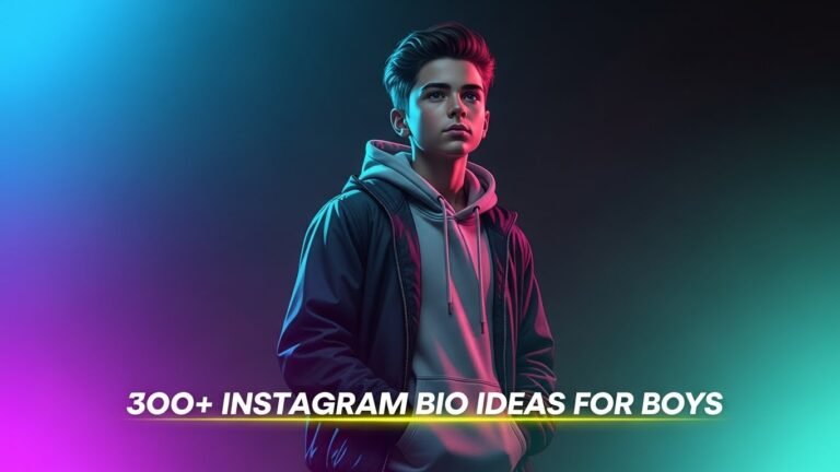 Instagram Bio ideas for boys