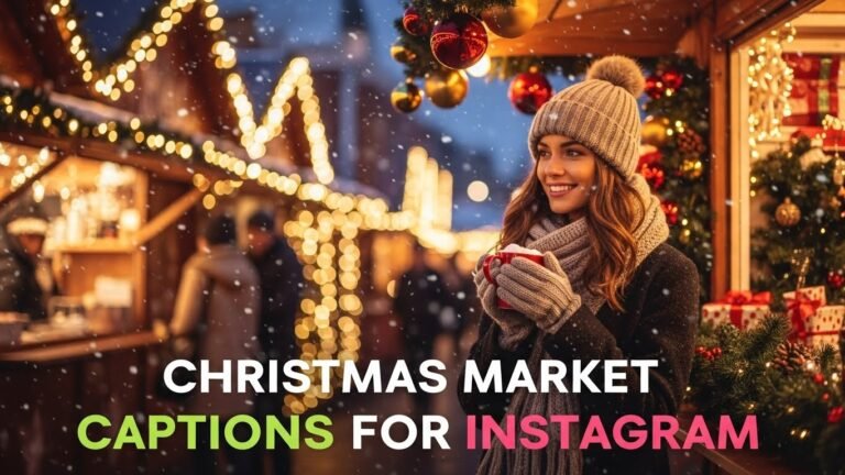christmas market captions