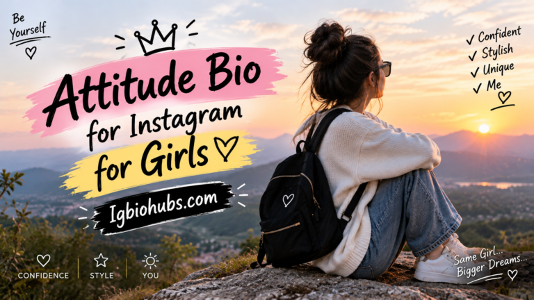 Attitude Bio for Instagram for Girls Short, Classy & Savage Bios