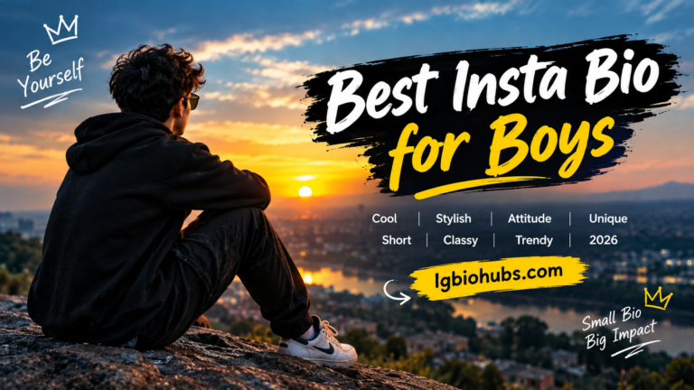 Best Insta Bio for Boys Attitude, Cool & Unique Bios (2026)