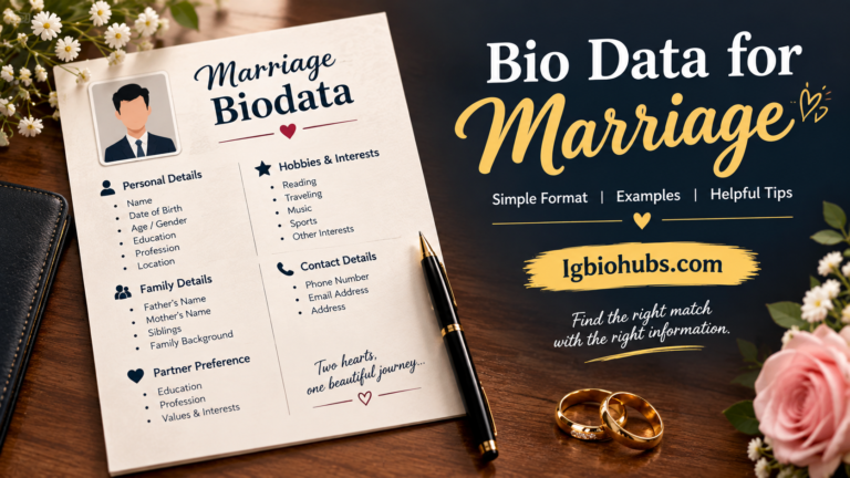 Bio Data for Marriage How to Create the Perfect Marriage Biodata