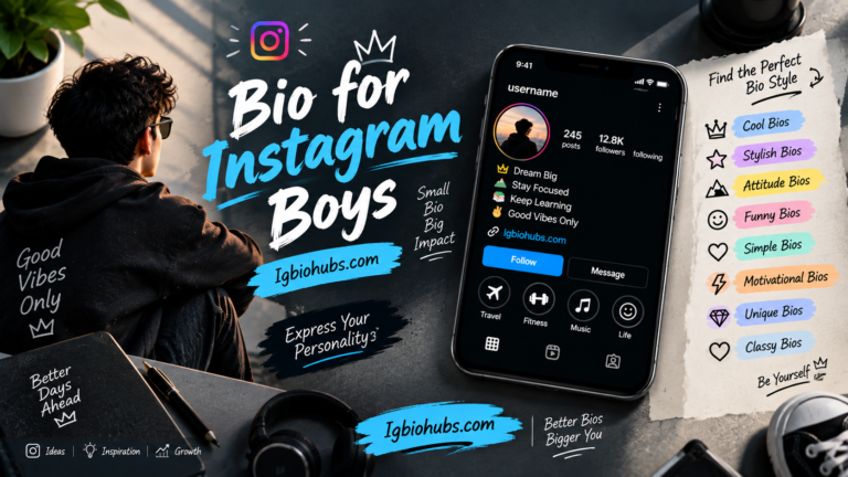 Bio for Instagram Boys Short, Classy & Attractive Ideas